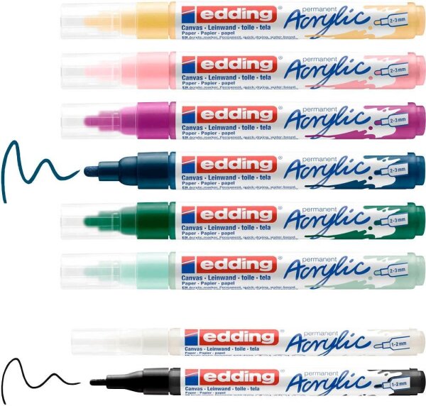 edding nordic Acrylstifte-Set farbsortiert 1 Set