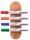 Legamaster magnetischer Stiftehalter WOODEN braun Holz 4 Fächer 6,2 x 3,9 x 24,0 cm