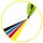 BIC 4-Farben-Kugelschreiber 4 Colours Fluo neongelb, Schreibfarbe: schwarz, blau, rot, neongelb, 1 St.