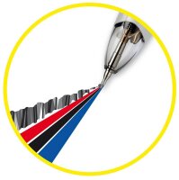 BIC 4-Farben-Kugelschreiber 4 Colours 3+1 HB grau, Schreibfarbe: schwarz, blau, rot, grau, 1 St.