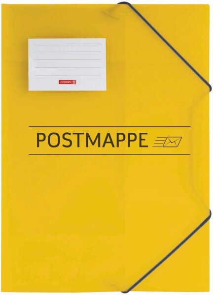 BRUNNEN Eckspanner Postmappe DIN A4 gelb, 1 St.