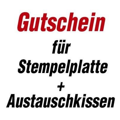 trodat Gutschein für Stempelplatte für trodat 5206 mit Logo