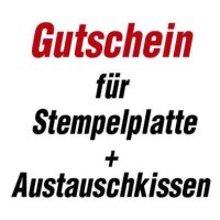 trodat Gutschein für Stempelplatte für trodat...