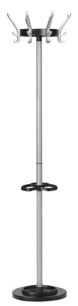 unilux Kleiderständer Cypres grau Metall 24 Haken 34,0 x 170,0 cm, 1 St.