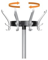 unilux Kleiderständer Cypres grau Metall 24 Haken 34,0 x 170,0 cm, 1 St.
