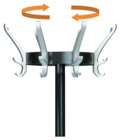 unilux Kleiderständer Cypres schwarz Metall 24 Haken 34,0 x 170,0 cm, 1 St.