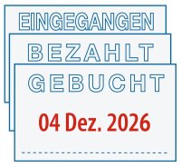 trodat Datumstempel mit Text "Bezahlt" printy-dater 4750/L2 selbstfärbend blau rot, 1 St.