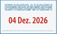 trodat Datumstempel mit Text "Eingegangen" printy-dater 4750/L1 selbstfärbend blau rot, 1 St.