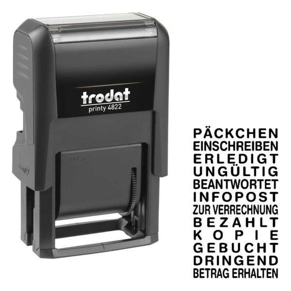 trodat Textstempel printy 4822 selbstfärbend schwarz ohne Logo, 1 St.