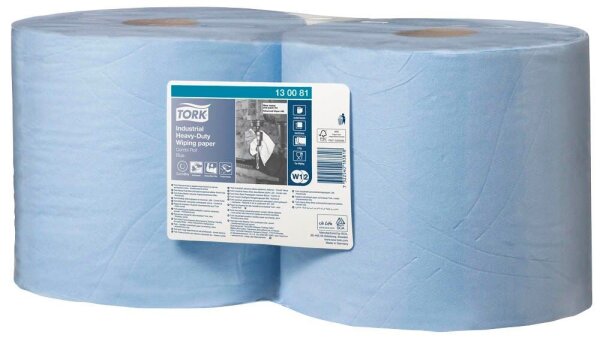 TORK Putztuchrollen Advanced 440 3-lagig blau, 350 Blätter, 2 Rollen