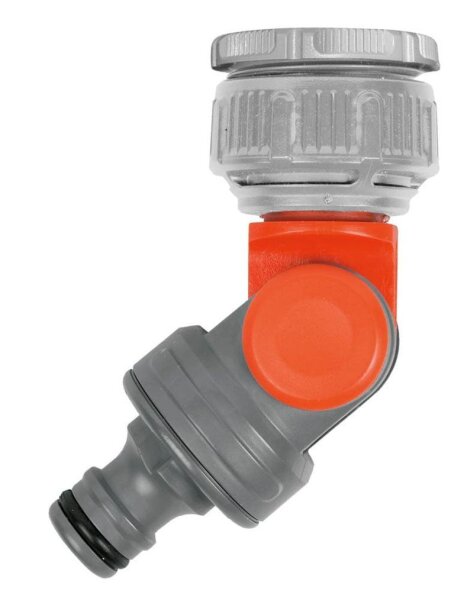 GARDENA Hahnanschluss Winkelhahnstück 00998-50, 26,5 mm (G 3/4 Zoll), 33,3 mm (G 1 Zoll) Gewinde, 1 St.