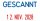 COLOP Datumstempel mit Text "Gescannt" Mini-Dater S 160/L selbstfärbend blau rot, 1 St.