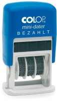 COLOP Datumstempel mit Text "Bezahlt"...