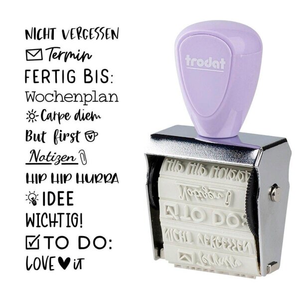 trodat Creative Mini Motivstempel Bullet Journal 30 x 5 mm, 1 St.