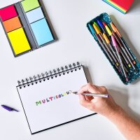 BIC Kugelschreiber CRISTAL MULTICO transparent, Schreibfarbe: farbsortiert, 10 St.