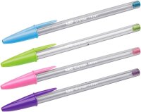 BIC Kugelschreiber Cristal Fun transparent, Schreibfarbe:...