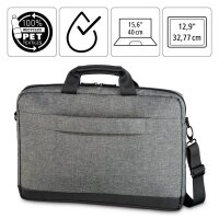 hama Laptoptasche Terra Kunstfaser grau 196601 bis 39,6 cm (15,6 Zoll)
