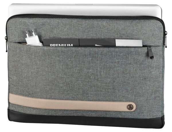 hama Laptophülle Terra Kunstfaser grau bis 33,8 cm (13,3 Zoll)