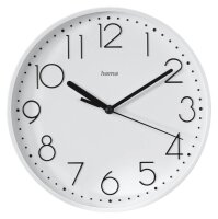 hama Wanduhr Salina weiß Kunststoff, Ø 22,0 cm