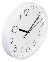 hama Wanduhr Salina weiß Kunststoff, Ø 22,0 cm