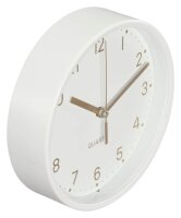 hama Wanduhr Madeira weiß Kunststoff, Ø 16,0 cm