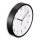 hama Wanduhr Elba weiß schwarz Kunststoff, Ø 25,0 cm