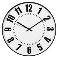 hama Wanduhr Formentera weiß schwarz Kunststoff,...