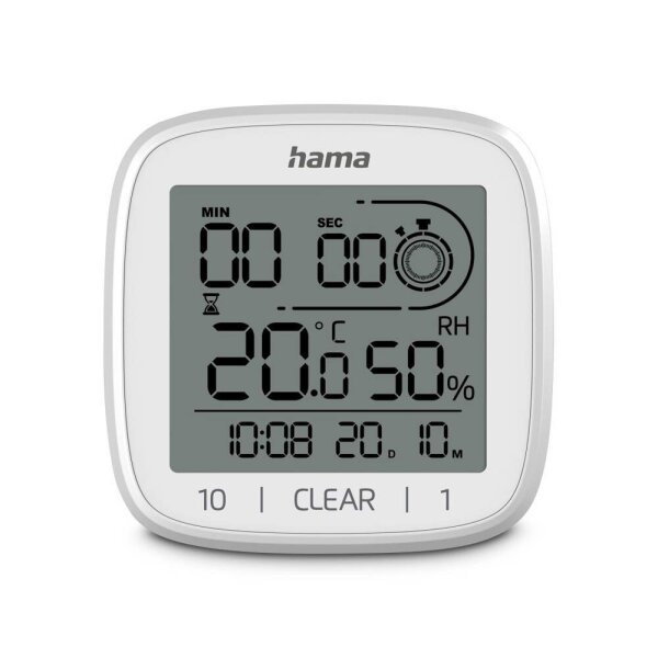hama Zypern Thermo-Hygrometer weiß, 1 St.