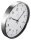 hama Funkwanduhr Java weiß silber Metall, Ø 35,0 cm