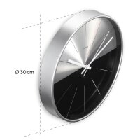 hama Wanduhr Sizilien silber/schwarz silber Kunststoff,...