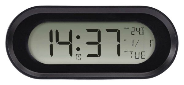 hama digitaler Wecker Samos schwarz Kunststoff 15,0 x 6,3 cm