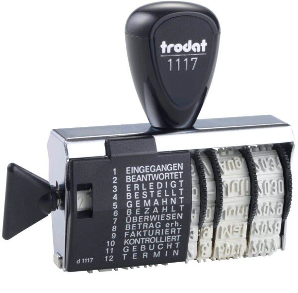 trodat Datumstempel mit Text Classic 1117 ohne Logo, 1 St.