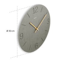 hama Wanduhr Kreta grau Mitteldichte Holzfaserplatte...