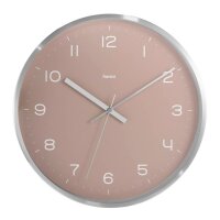 hama Funkwanduhr Fidschi rosa silber Aluminium, Ø...