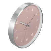 hama Funkwanduhr Fidschi rosa silber Aluminium, Ø...