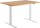 Topstar E-Table elektrisch höhenverstellbarer Schreibtisch buche rechteckig, T-Fuß-Gestell weiß 120,0 x 80,0 cm