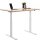 Topstar E-Table elektrisch höhenverstellbarer Schreibtisch buche rechteckig, T-Fuß-Gestell weiß 120,0 x 80,0 cm