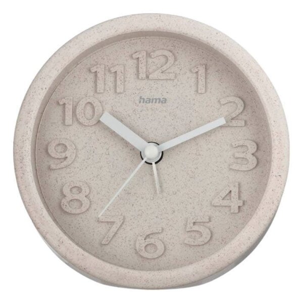 hama Wecker Fuerteventura beige 20 % Weizenstroh, Ø 11,7 cm