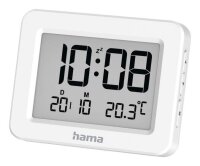 hama digitaler Wecker Kos weiß Kunststoff 7,0 x 5,5 cm
