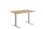 Topstar E-Table elektrisch höhenverstellbarer Schreibtisch buche rechteckig, T-Fuß-Gestell grau 120,0 x 80,0 cm