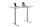 Topstar E-Table elektrisch höhenverstellbarer Schreibtisch buche rechteckig, T-Fuß-Gestell grau 120,0 x 80,0 cm