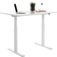 Topstar E-Table elektrisch höhenverstellbarer Schreibtisch weiß rechteckig, T-Fuß-Gestell weiß 120,0 x 80,0 cm
