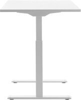 Topstar E-Table elektrisch höhenverstellbarer Schreibtisch weiß rechteckig, T-Fuß-Gestell weiß 120,0 x 80,0 cm