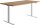 Topstar E-Table elektrisch höhenverstellbarer Schreibtisch buche rechteckig, T-Fuß-Gestell weiß 160,0 x 80,0 cm