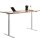Topstar E-Table elektrisch höhenverstellbarer Schreibtisch buche rechteckig, T-Fuß-Gestell weiß 160,0 x 80,0 cm