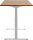 Topstar E-Table elektrisch höhenverstellbarer Schreibtisch buche rechteckig, T-Fuß-Gestell weiß 160,0 x 80,0 cm