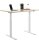 Topstar E-Table elektrisch höhenverstellbarer Schreibtisch ahorn rechteckig, T-Fuß-Gestell weiß 120,0 x 80,0 cm
