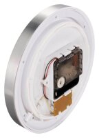 hama Wanduhr Mauritius weiß silber Aluminium gebürstet, Ø 17,0 cm