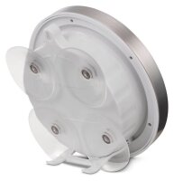 hama Wanduhr Mauritius weiß silber Aluminium gebürstet, Ø 17,0 cm