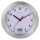hama Wanduhr Mauritius weiß silber Aluminium gebürstet, Ø 17,0 cm